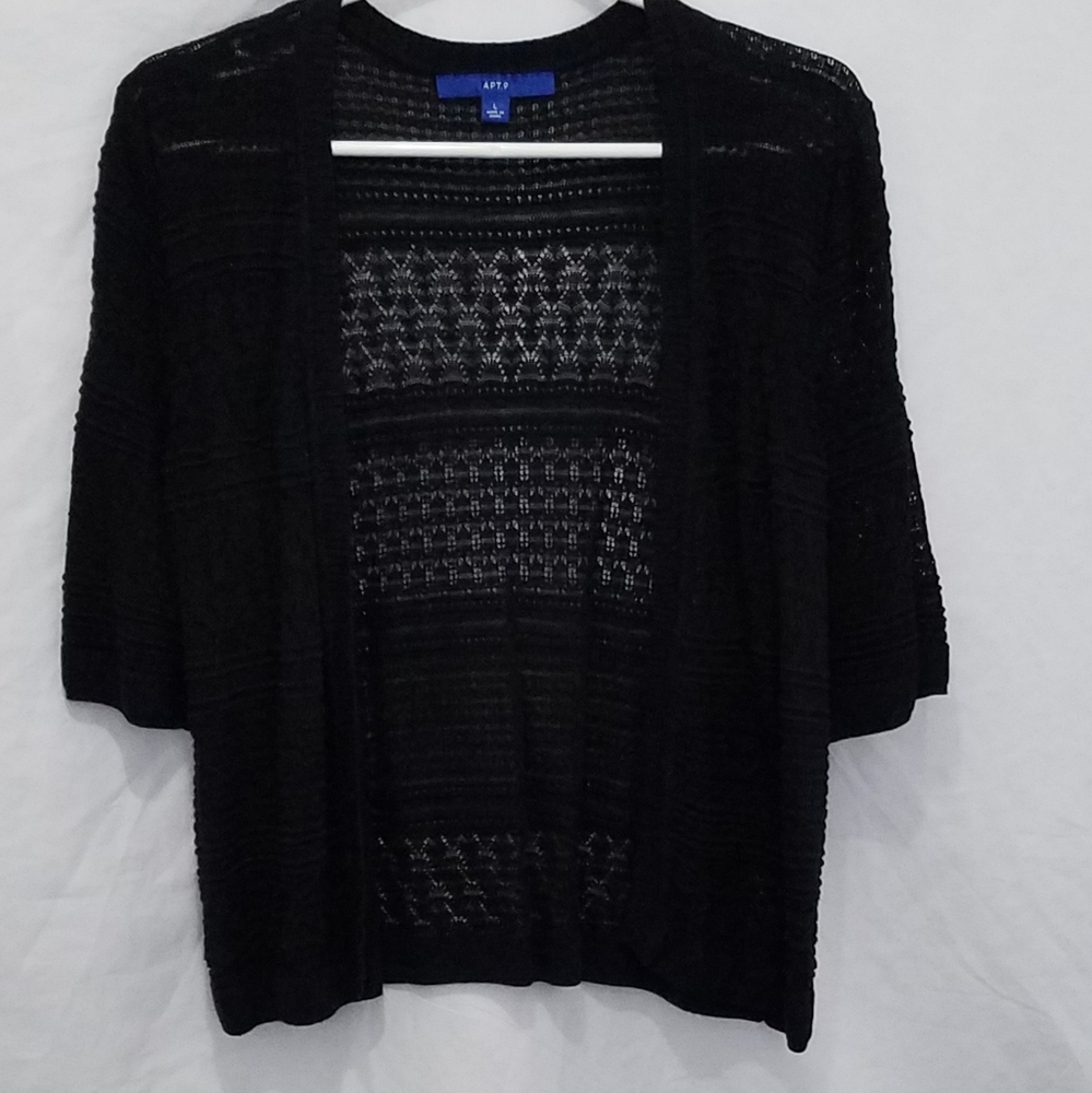 Short Sleeve Crochet Cardigan